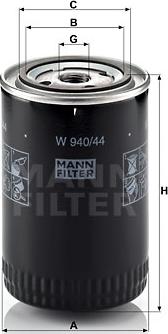 Mann-Filter W 940/44 - Yağ filtri furqanavto.az