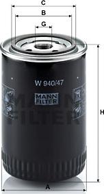Mann-Filter W 940/47 - Yağ filtri furqanavto.az