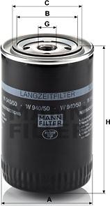 Mann-Filter W 940/50 - Yağ filtri furqanavto.az