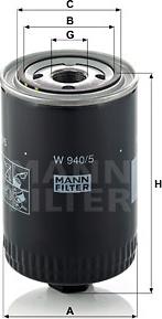 Mann-Filter W 940/5 - Yağ filtri furqanavto.az