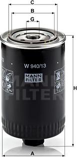 Mann-Filter W 940/13 - Yağ filtri furqanavto.az