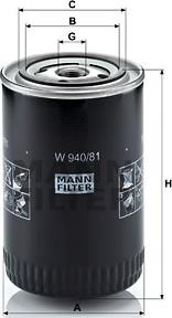 Mann-Filter W 940/81 - Yağ filtri furqanavto.az