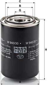 Mann-Filter W 940/30 - Yağ filtri furqanavto.az