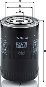Mann-Filter W 940/3 - Yağ filtri furqanavto.az