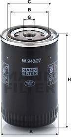 Mann-Filter W 940/27 - Yağ filtri furqanavto.az