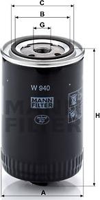 Mann-Filter W 940 - Yağ filtri furqanavto.az