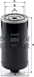 Mann-Filter W 950/4 - Yağ filtri furqanavto.az
