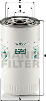 Mann-Filter W 950/13 - Yağ filtri furqanavto.az
