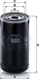 Mann-Filter W 950/17 - Yağ filtri furqanavto.az