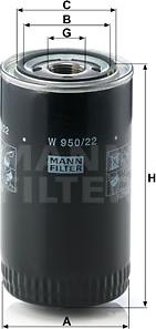 Mann-Filter W 950/22 - Yağ filtri furqanavto.az