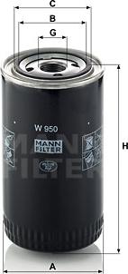 Mann-Filter W 950 - Yağ filtri furqanavto.az