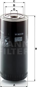 Mann-Filter W 962/28 - Yağ filtri furqanavto.az