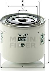 Mann-Filter W 917 - Yağ filtri furqanavto.az