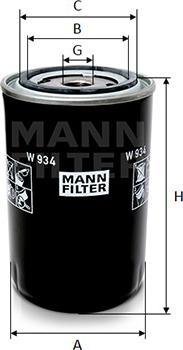 Mann-Filter W 934 - Yağ filtri furqanavto.az