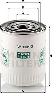 Mann-Filter W 930/13 - Yağ filtri furqanavto.az