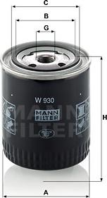 Mann-Filter W 930 - Yağ filtri furqanavto.az