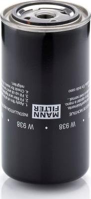Mann-Filter W 938 - Yağ filtri furqanavto.az