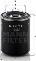 Mann-Filter W 932/81 - Yağ filtri furqanavto.az
