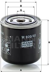 Mann-Filter W 920/46 - Yağ filtri furqanavto.az