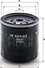 Mann-Filter W 920/82 - Yağ filtri furqanavto.az