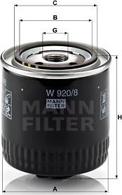 Mann-Filter W 920/8 - Yağ filtri furqanavto.az