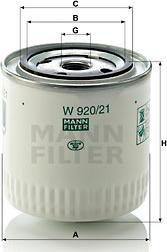 Mann-Filter W 920/21 - Yağ filtri furqanavto.az