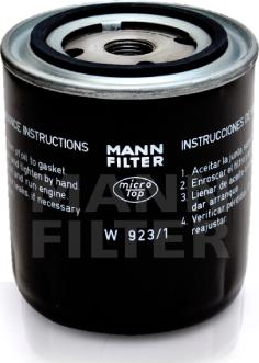 Mann-Filter W 923/1 - Yağ filtri furqanavto.az