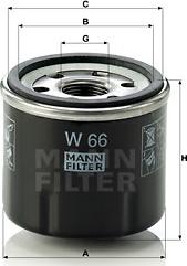 Mann-Filter W 66 - Yağ filtri furqanavto.az