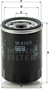 Mann-Filter W 610/9 - Yağ filtri furqanavto.az