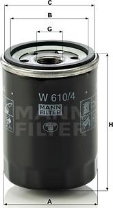 Mann-Filter W 610/4 - Yağ filtri furqanavto.az