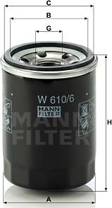 Mann-Filter W 610/6 - Yağ filtri furqanavto.az