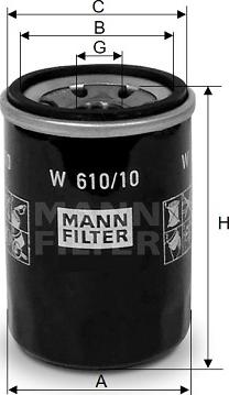 Mann-Filter W 610/10 - Yağ filtri furqanavto.az