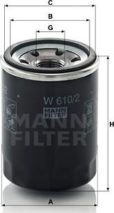 Mann-Filter W 610/2 - Yağ filtri furqanavto.az