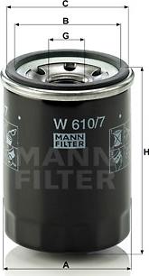 Mann-Filter W 610/7 - Yağ filtri furqanavto.az