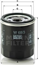 Mann-Filter W 68/3 - Yağ filtri furqanavto.az