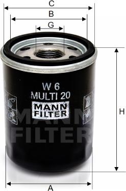 Mann-Filter W 6 MULTI 20 - Yağ filtri furqanavto.az