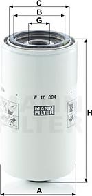 Mann-Filter W 10 004 - Yağ filtri furqanavto.az