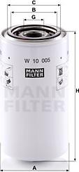 Mann-Filter W 10 005 - Yağ filtri furqanavto.az