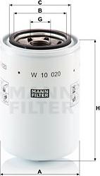 Mann-Filter W 10 020 - Yağ filtri furqanavto.az