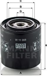 Mann-Filter W 11 008 - Yağ filtri furqanavto.az