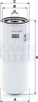 Mann-Filter W 11 102/50 - Yağ filtri furqanavto.az