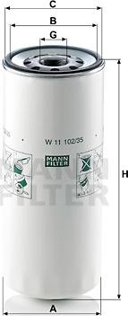 Mann-Filter W 11 102/35 - Yağ filtri furqanavto.az