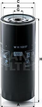 Mann-Filter W 11 102/37 - Yağ filtri furqanavto.az
