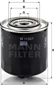 Mann-Filter W 1130/1 - Yağ filtri furqanavto.az