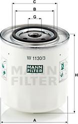 Mann-Filter W 1130/3 - Yağ filtri furqanavto.az
