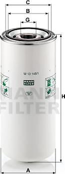 Mann-Filter W 13 145/1 - Yağ filtri furqanavto.az