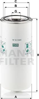 Mann-Filter W 13 145/3 - Yağ filtri furqanavto.az