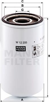 Mann-Filter W 12 205 - Yağ filtri furqanavto.az