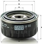 Mann-Filter W 85 - Yağ filtri furqanavto.az
