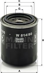 Mann-Filter W 814/80 - Yağ filtri furqanavto.az